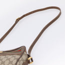 GUCCI GG Supreme Web Sherry Line Shoulder Bag PVC Beige 56 02 088 Auth 209137-8