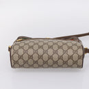 GUCCI GG Supreme Web Sherry Line Shoulder Bag PVC Beige 56 02 088 Auth 209137-9