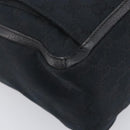 GUCCI GG Canvas Tote Bag Black Gold Tone 146247 Auth 209139-11