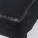 GUCCI GG Canvas Tote Bag Black Gold Tone 146247 Auth 209139-12