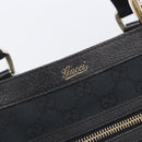GUCCI GG Canvas Tote Bag Black Gold Tone 146247 Auth 209139-17