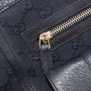 GUCCI GG Canvas Tote Bag Black Gold Tone 146247 Auth 209139-24