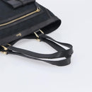 GUCCI GG Canvas Tote Bag Black Gold Tone 146247 Auth 209139-7