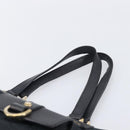 GUCCI GG Canvas Tote Bag Black Gold Tone 146247 Auth 209139-8