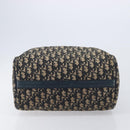 Christian Dior Trotter Canvas Boston Bag Navy Silver Auth 209140-10