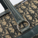 Christian Dior Trotter Canvas Boston Bag Navy Silver Auth 209140-16