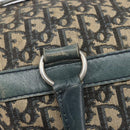 Christian Dior Trotter Canvas Boston Bag Navy Silver Auth 209140-17