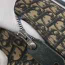 Christian Dior Trotter Canvas Boston Bag Navy Silver Auth 209140-21