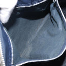 Christian Dior Trotter Canvas Boston Bag Navy Silver Auth 209140-26