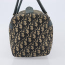 Christian Dior Trotter Canvas Boston Bag Navy Silver Auth 209140-5