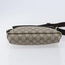 GUCCI GG Supreme Shoulder Bag PVC Brown Gold Tone 223666 Auth 209141-10