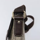 GUCCI GG Supreme Shoulder Bag PVC Brown Gold Tone 223666 Auth 209141-15