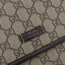 GUCCI GG Supreme Shoulder Bag PVC Brown Gold Tone 223666 Auth 209141-16
