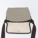GUCCI GG Supreme Shoulder Bag PVC Brown Gold Tone 223666 Auth 209141-17