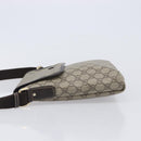 GUCCI GG Supreme Shoulder Bag PVC Brown Gold Tone 223666 Auth 209141-5