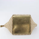 GUCCI GG Canvas Tote Bag Beige Gold Tone 131228 Auth 209142-10