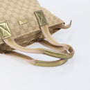 GUCCI GG Canvas Tote Bag Beige Gold Tone 131228 Auth 209142-7