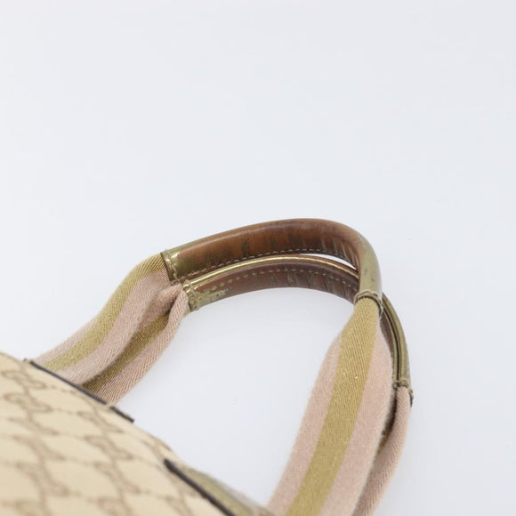 GUCCI GG Canvas Tote Bag Beige Gold Tone 131228 Auth 209142