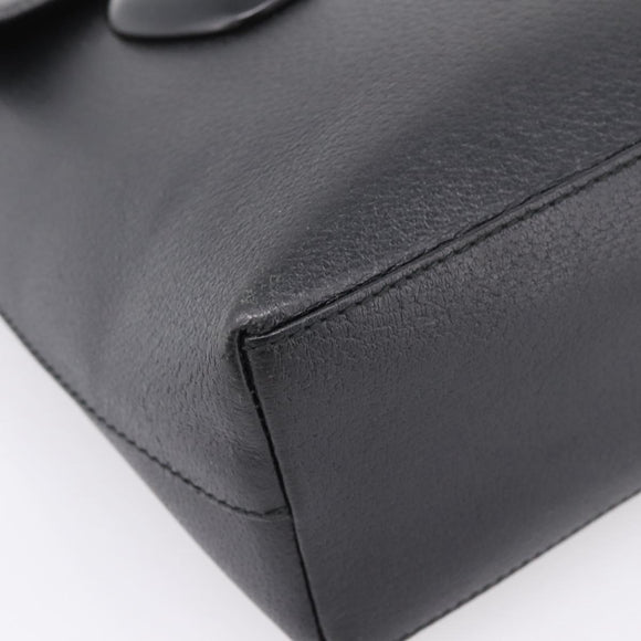 GUCCI Hand Bag Leather Black Silver 002 2123 0451 Auth 209143