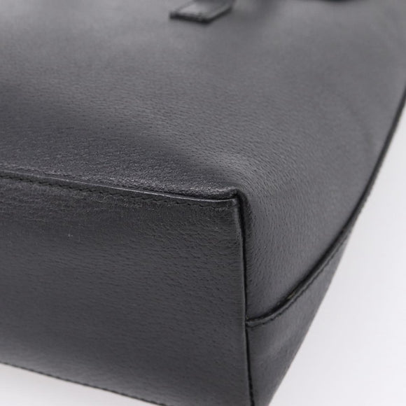 GUCCI Hand Bag Leather Black Silver 002 2123 0451 Auth 209143