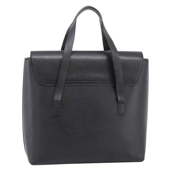 GUCCI Hand Bag Leather Black Silver 002 2123 0451 Auth 209143
