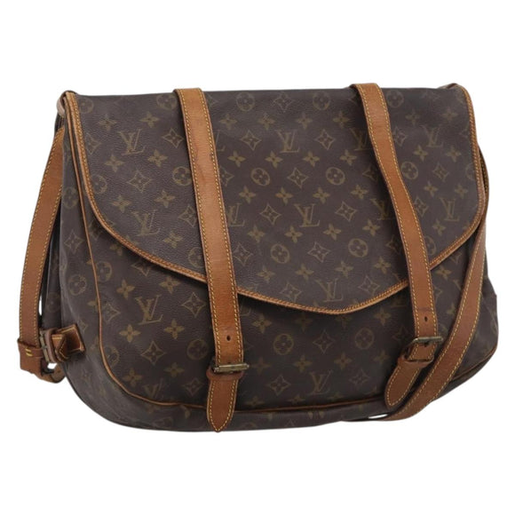 LOUIS VUITTON Monogram Saumur 43 Shoulder Bag M42252 LV Auth 209144