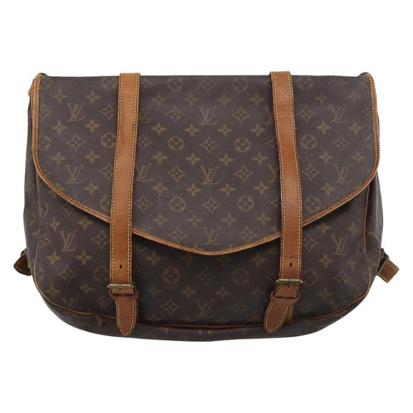 LOUIS VUITTON Monogram Saumur 43 Shoulder Bag M42252 LV Auth 209144