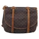 LOUIS VUITTON Monogram Saumur 43 Shoulder Bag M42252 LV Auth 209144-2