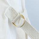 LOUIS VUITTON Side Strap Short-Sleeved T-Shirt Cotton White Gold LV Auth 209145-11