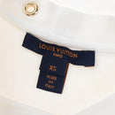 LOUIS VUITTON Side Strap Short-Sleeved T-Shirt Cotton White Gold LV Auth 209145-15
