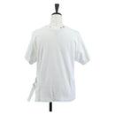 LOUIS VUITTON Side Strap Short-Sleeved T-Shirt Cotton White Gold LV Auth 209145-2