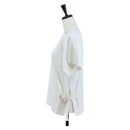LOUIS VUITTON Side Strap Short-Sleeved T-Shirt Cotton White Gold LV Auth 209145-3