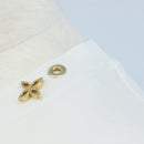 LOUIS VUITTON Side Strap Short-Sleeved T-Shirt Cotton White Gold LV Auth 209145-9
