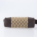 GUCCI GG Canvas Shoulder Bag Beige Silver 114273 Auth 209149-10