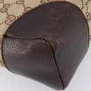 GUCCI GG Canvas Shoulder Bag Beige Silver 114273 Auth 209149-12