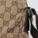 GUCCI GG Canvas Shoulder Bag Beige Silver 114273 Auth 209149-15