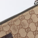GUCCI GG Canvas Shoulder Bag Beige Silver 114273 Auth 209149-16