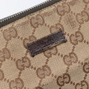 GUCCI GG Canvas Shoulder Bag Beige Silver 114273 Auth 209149-17