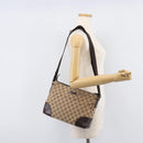GUCCI GG Canvas Shoulder Bag Beige Silver 114273 Auth 209149-26
