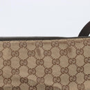 GUCCI GG Canvas Shoulder Bag Beige Silver 114273 Auth 209149-4