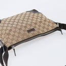 GUCCI GG Canvas Shoulder Bag Beige Silver 114273 Auth 209149-7