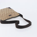 GUCCI GG Canvas Shoulder Bag Beige Silver 114273 Auth 209149-8