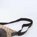 GUCCI GG Canvas Shoulder Bag Beige Silver 114273 Auth 209149-9