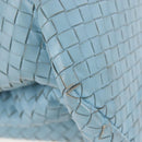 Bottega Veneta INTRECCIATO Rome Hand Bag Leather Light Blue Silver Auth 209151-16