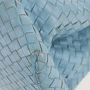 Bottega Veneta INTRECCIATO Rome Hand Bag Leather Light Blue Silver Auth 209151-19