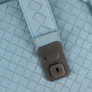 Bottega Veneta INTRECCIATO Rome Hand Bag Leather Light Blue Silver Auth 209151-22
