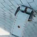 Bottega Veneta INTRECCIATO Rome Hand Bag Leather Light Blue Silver Auth 209151-41