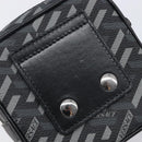 VERSACE Pouch PVC Leather Gray Silver Auth 209154-12
