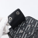VERSACE Pouch PVC Leather Gray Silver Auth 209154-13