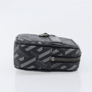 VERSACE Pouch PVC Leather Gray Silver Auth 209154-4